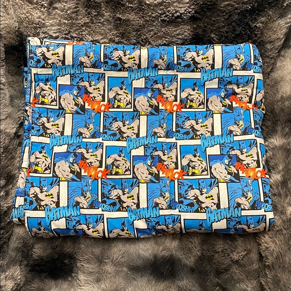Handmade Blue DC Comic Book/ Batman Patterned Blanket - Picture 10 of 16
